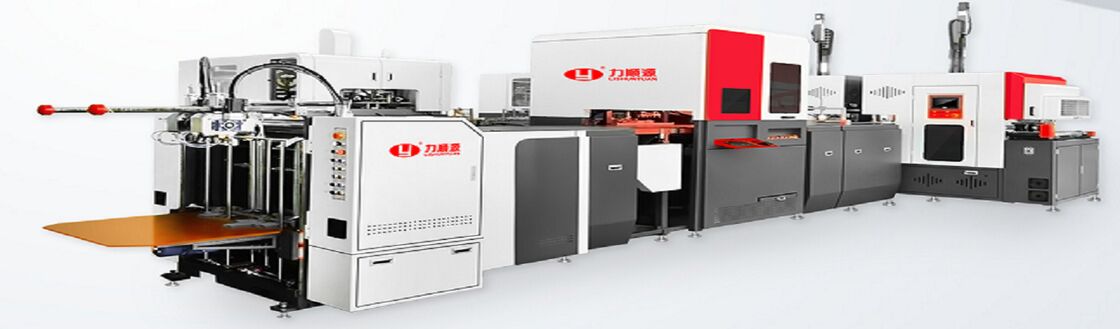 2 в 1 Интеллектуальная автоматическая высокоскоростная картонная машина для изготовления жестких коробок 50-52PCS / мин