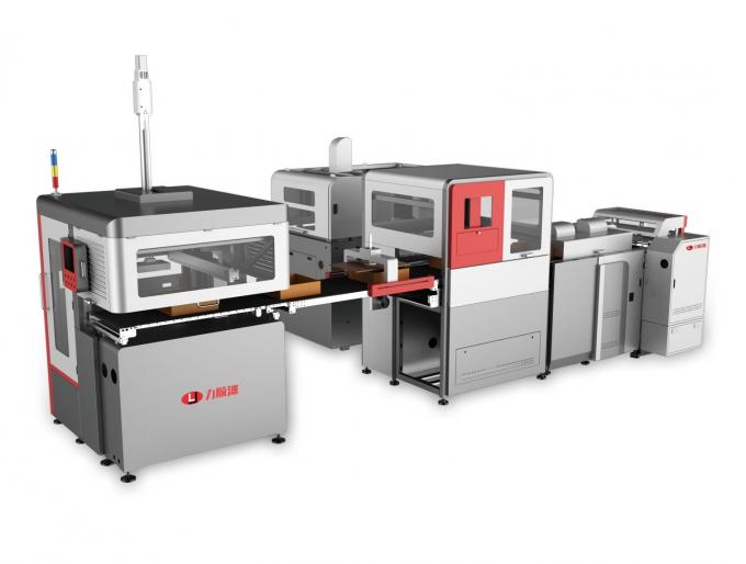 />Интеллектуальная высокоскоростная линейка производства жестких коробок LY-HB1200CN</strong></span></p>
<p> </p>
<p>LY-HB1200CN / CM - это интеллектуальная высокоскоростная линейка производства жестких коробок. Скорость производства до 20-30 штук / мин, что делает диапазон большим. Подходит для производства жестких коробок, таких как коробки для смартфонов,коробки для макияжа, коробки с ювелирными украшениями и коробки с вином.<br/>Эта машина использует систему сервоконтроля и систему визуального позиционирования для автоматического завершения подачи бумаги, склеивания, пепла, клея углов, позиционирования, удержания коробки и обертывания краев.<br/>В кормлении, клей и конвейерная лента с использованием известного бренда сервопривода, может быть бесконечно переменной скоростью, высокой точностью, легко регулировать, экономить время;Позиционирование часть принимает визуальную систему позиционирования и робот хватать серый ящик для улучшения точности позиционирования и эффективности, позиционирование с точностью ± 0,05 мм, скорость позиционирования и отладки быстрее.</p>
<hr/>
<p><img src=